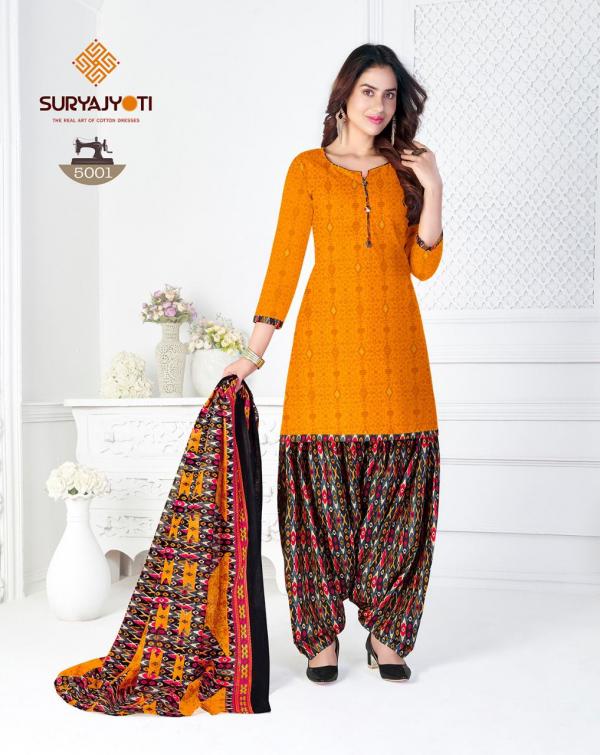 Suryajyoti Trendy Patiyala Vol 5 Regular Wear Dress Materail